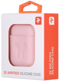 Чохол 2E для Apple Airpods - Pure Color Silicone Imprint (1.5mm) Light Pink