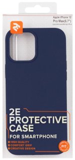 Чохол 2E for Apple iPhone 12 Pro Max - Liquid Silicone Midnight Blue (2E-IPH-12PRM-OCLS-MB)