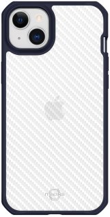 Чохол iTSkins for iPhone 14 Plus HYBRID R TEK Deep blue and Transparent (AP4R-HBTEK-DBTR)