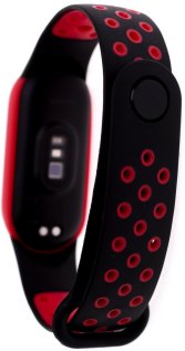 Ремінець Climber for Xiaomi Mi Band 7 - Silicone Two-color Black red