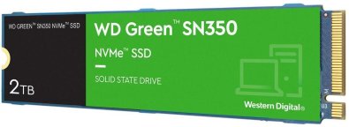 SSD-накопичувач Western Digital Green SN350 2280 PCIe 3.0 NVMe 2TB (WDS200T3G0C)