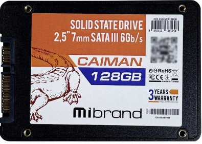SSD-накопичувач Mibrand Caiman SATA III 128GB (MI2.5SSD/CA128GBST)
