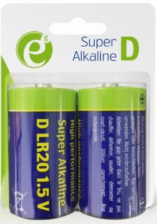 Батарейка EnerGenie EG-BA-LR20-01 Alkaline LR20 (D) (BL/2)