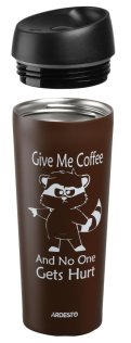Термочашка Ardesto Coffee time Raccoon 450ml Brown (AR2645DML)