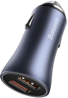 Зарядний пристрій Baseus Golden Contactor Pro Dual Quick Charger 40W Dark Gray (TZCCJD-A0G)