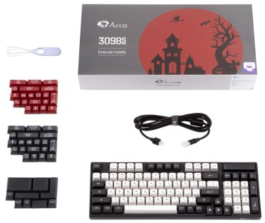 Клавіатура Akko 3098S Dracula 98Key CS Jelly Pink RGB ENG/UKR Black (6925758616829)