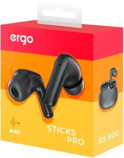 Навушники ERGO BS-900 Sticks Pro Black (BS-900K)
