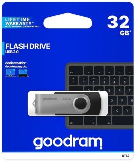 Флешка USB GOODRAM Twister 32GB Black/Silver (UTS2-0320K0R11)