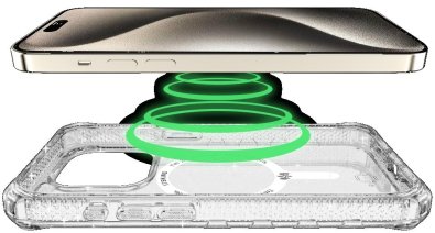Чохол iTSkins for iPhone 15 Pro Max HYBRID R Spark with MagSafe Transparent (AP5U-HBSPM-TRSP)