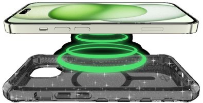 Чохол iTSkins for iPhone 15 Pro HYBRID R Spark with MagSafe Smoke (AP5X-HBSPM-SMOK)