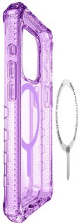 Чохол iTSkins for iPhone 15 Pro Supreme R Clear with MagSafe Light purple and light purple (AP5X-MGCLR-LPPR)
