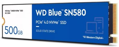 SSD-накопичувач Western Digital Blue SN580 2280 PCIe 4.0 x4 500GB (WDS500G3B0E)