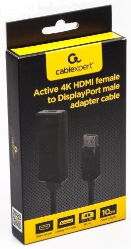 Перехідник Cablexpert 4K HDMI / DP Black (A-HDMIF30-DPM-01)