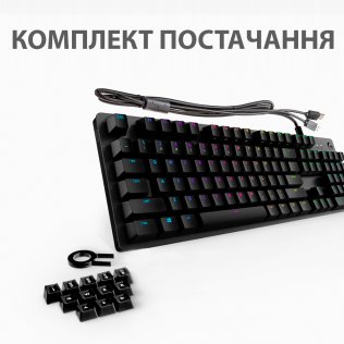 Клавіатура Logitech G512 Carbon Lightsync RGB Mechanical US GX Blue Black (920-008946)