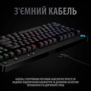 Клавіатура Logitech G Pro TKL GX Blue Clicky US/Ukr Black