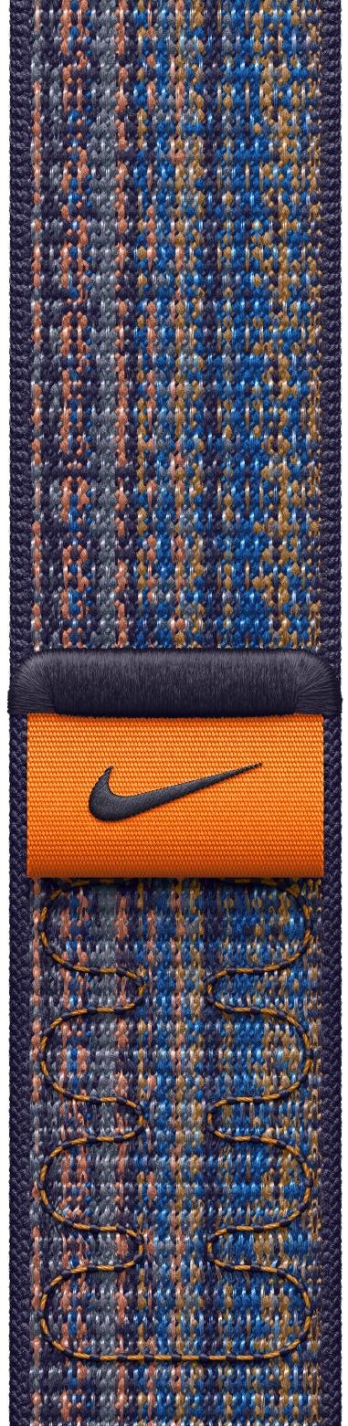 Ремінець Apple for Apple Watch 45mm - Nike Sport Loop Game Royal/Orange (MTL53)