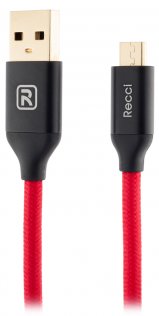 Кабель USB Recci RCM-N120 Velocity AM / Micro USB 1.2м червоний