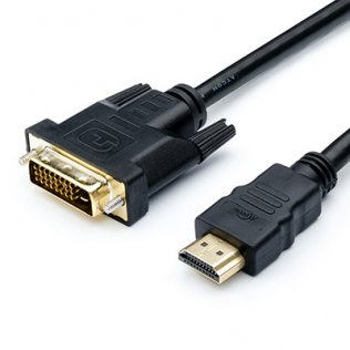 Кабель ATcom DVI (24) / HDMI 1.8 м чорний