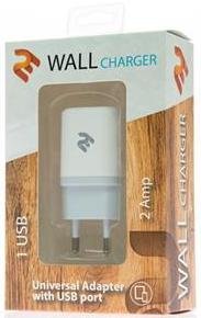 Мережевий зарядний пристрій 2E Wall Charger 2A білий