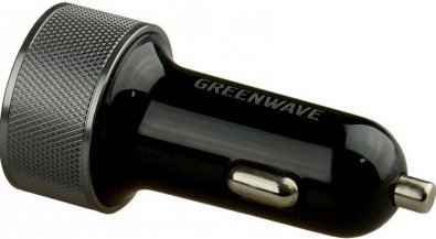 Автомобільний зарядний пристрій GREENWAVE CH-CC-131QC USB 3.1A чорний