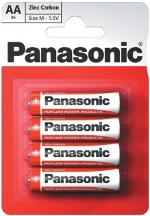Батарейка Panasonic Red Zink R6 АА (BLI/4)