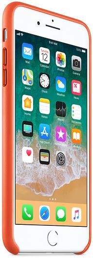 for iPhone 7/8 Plus - Leather Case Bright Orange