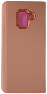 for Samsung A530 / A8 2018 - MIRROR View cover Rose Gold