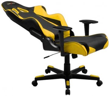 Крісло ігрове DXRacer Racing OH/RE0/NY PU шкіра, Al основа, Black/Yellow