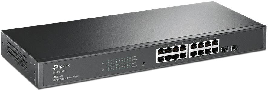 Switch, 18 ports, Tp-Link T1600G-18TS, 16x10/100/1000Mbps, 2xSFP 1000Mbps, L2+, JetStream