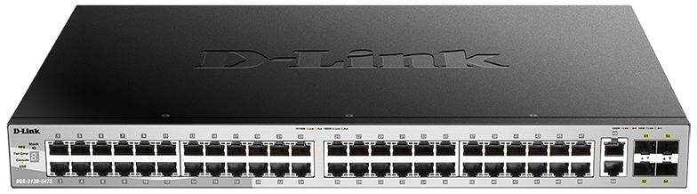 Switch, 54 ports, D-Link DGS-3130-54TS, 48xLAN(10/100/1000), 2x10GBase-T, 4xSFP+, USB, керований L3