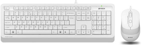 Комплект клавіатура+миша A4tech F1010 White