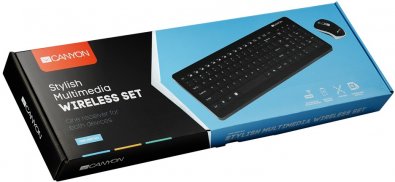Комплект клавіатура+миша Canyon CNS-HSETW3-RU Black