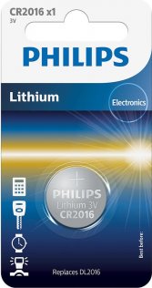 Батарейка Philips CR2016 Li-ion (BL/1)
