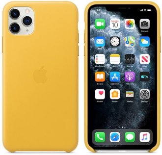 Чохол-накладка Apple для iPhone 11 Pro Max - Leather Case Meyer Lemon