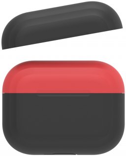 Чохол для Airpods Pro AhaStyle Silicone Case DUO Case for AirPods Black/Red (AHA-0P200-BBR)