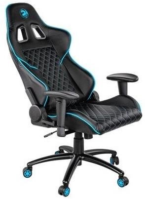 Крісло ігрове 2E GC23, Екошкіра, Al основа, Black/Blue