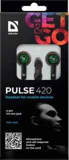 Гарнітура Defender Pulse 420 Black/Green (63422)