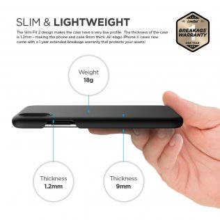 Чохол Elago for Apple iPhone X - Slim Fit 2 Case Matt Black (ES8SM2-SFBK)