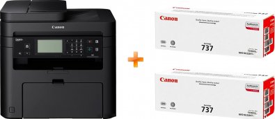 Лазерний чорно-білий БФП Canon i-SENSYS MF237w А4 з Wi-Fi (Bundle + 2 картриджі) (1418C170)