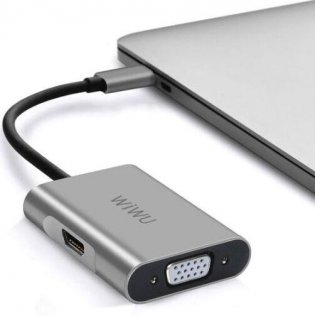USB-хаб WIWU Adapter Alpha A20VH Grey