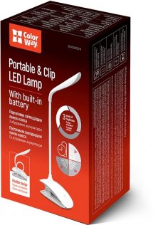Настільна лампа ColorWay Flexible & Clip White (CW-DL04FCB-W)
