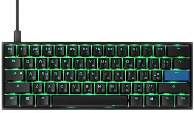 Клавіатура, Ducky Mecha Mini, RGB LED, USB, Black (Cherry Blue)