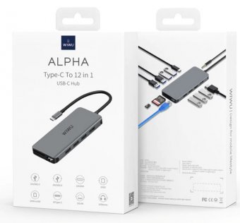 USB-хаб WIWU Adapter Alpha 12in1 Gray