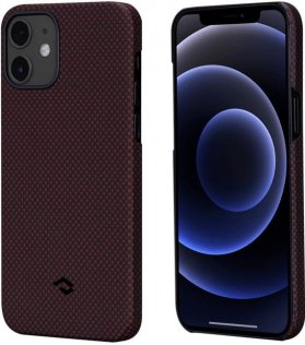 Чохол Pitaka for iPhone 12 Mini - MagEZ Case Plain Black/Red (KI1204)