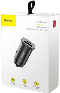 Зарядний пристрій Baseus Square Metal 30W PPS USB Type C Quick Charge 4.0 (CCALL-AS01)