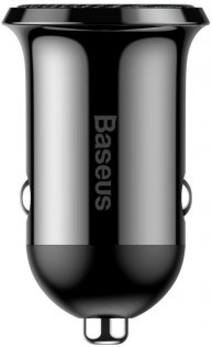 Зарядний пристрій Baseus Grain Pro Car Charger 4.8A Black (CCALLP-01)
