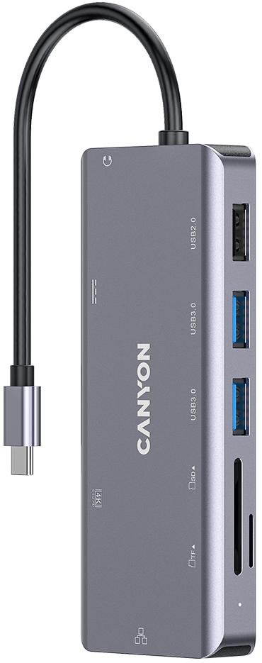 USB-хаб Canyon 9in1 DS-11 Dark Gray (CNS-TDS11)