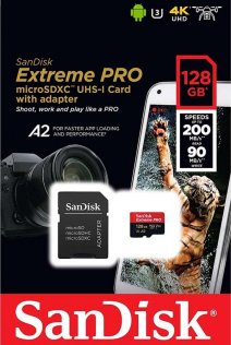 Карта пам'яті SanDisk Extreme Pro V30 Micro SDXC 128GB with SD (SDSQXCD-128G-GN6MA)
