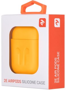 Чохол 2E for Apple Airpods - Pure Color Silicone Imprint (1.5mm) Yellow