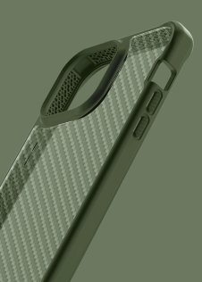 Чохол iTSkins for iPhone 14 Pro Max HYBRID R TEK Olive Green and Transparent (AP4M-HBTEK-KATR)